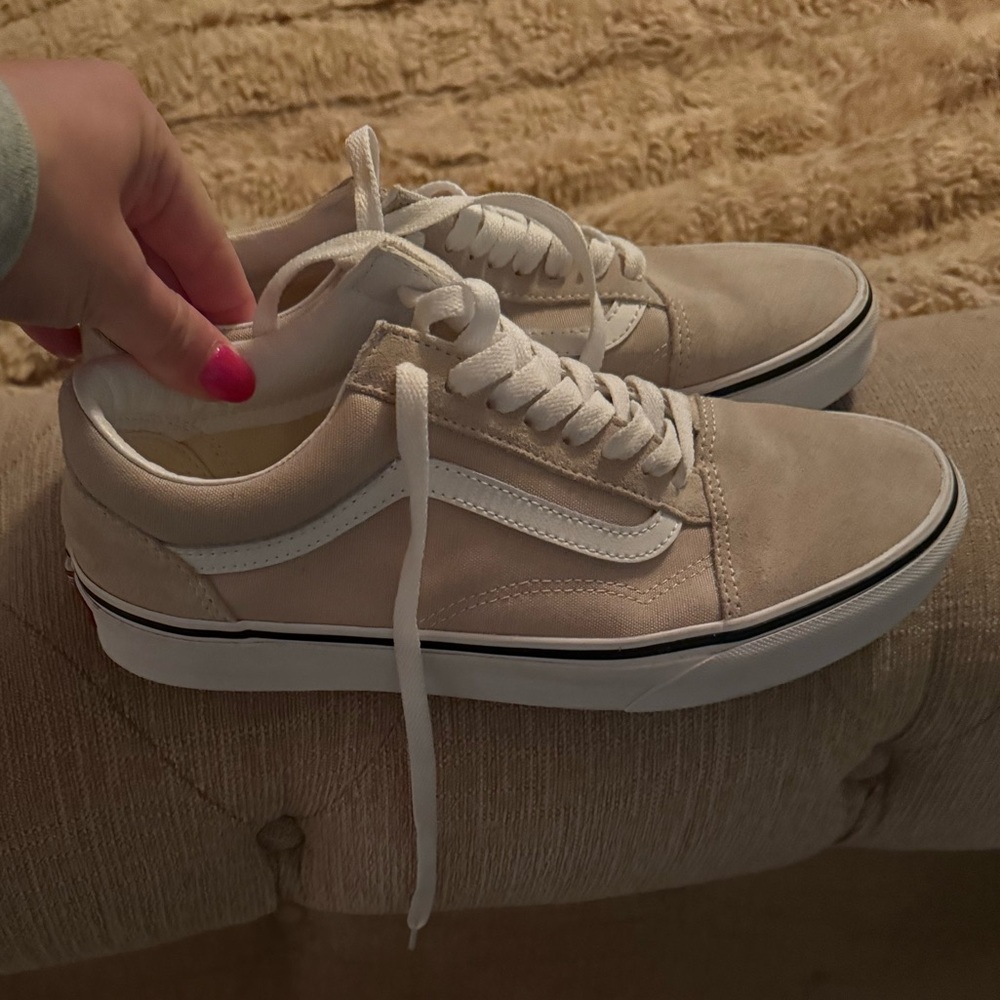 Vans Women's Cream Suede Sneakers